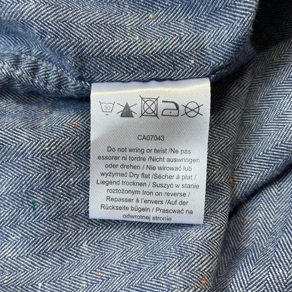 SIMON CARTER LONDON Men's Long Sleeve Slim Fit Dress Shirt, size Large, Blue - Picture 12 of 13